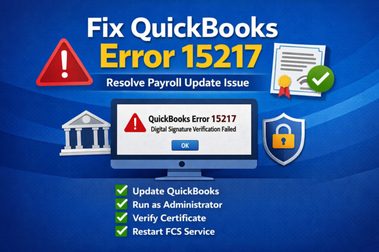 QuickBooks Error 15217