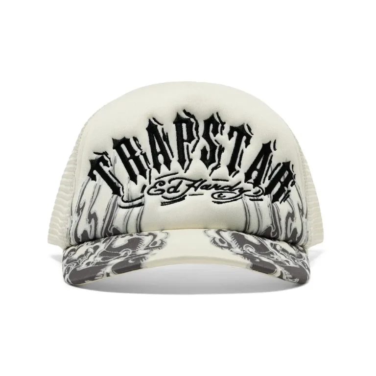 Trapstar x Ed Hardy Flame Trucker Natural
