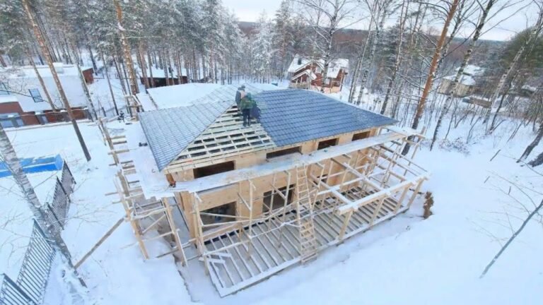 Roof installation in winter
