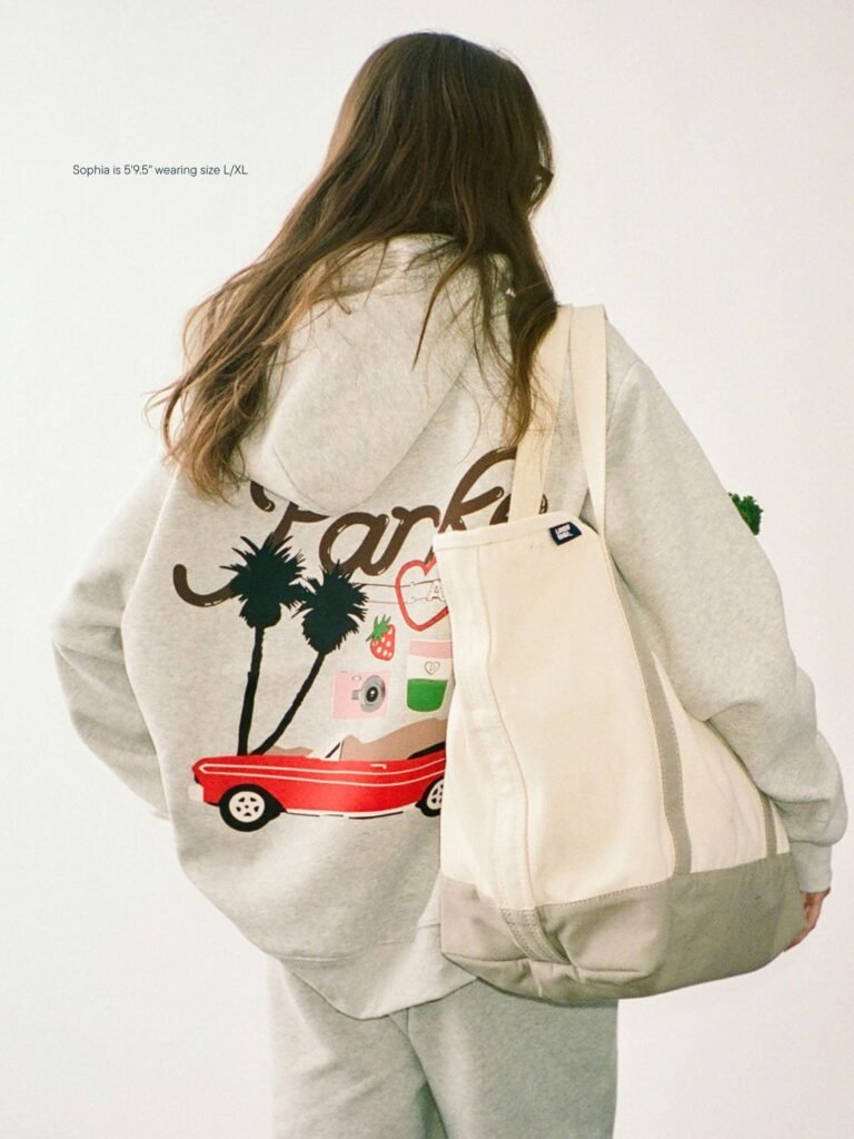 Parkee Los Angeles Classic Grey Graphic Hoodie