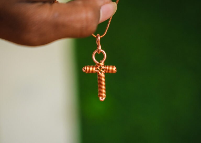 Copper ankh necklace