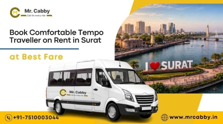 Book Comfortable Tempo Traveller on Rent in Surat at Best Fare Tempo Traveller on Rent in Surat