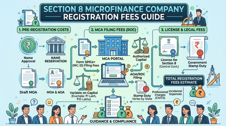 section 8 microfinance company registration fees