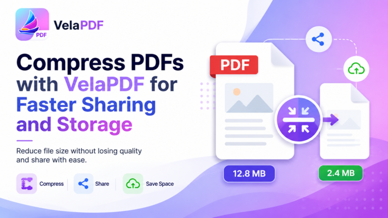 Compress PDFs with VelaPDF